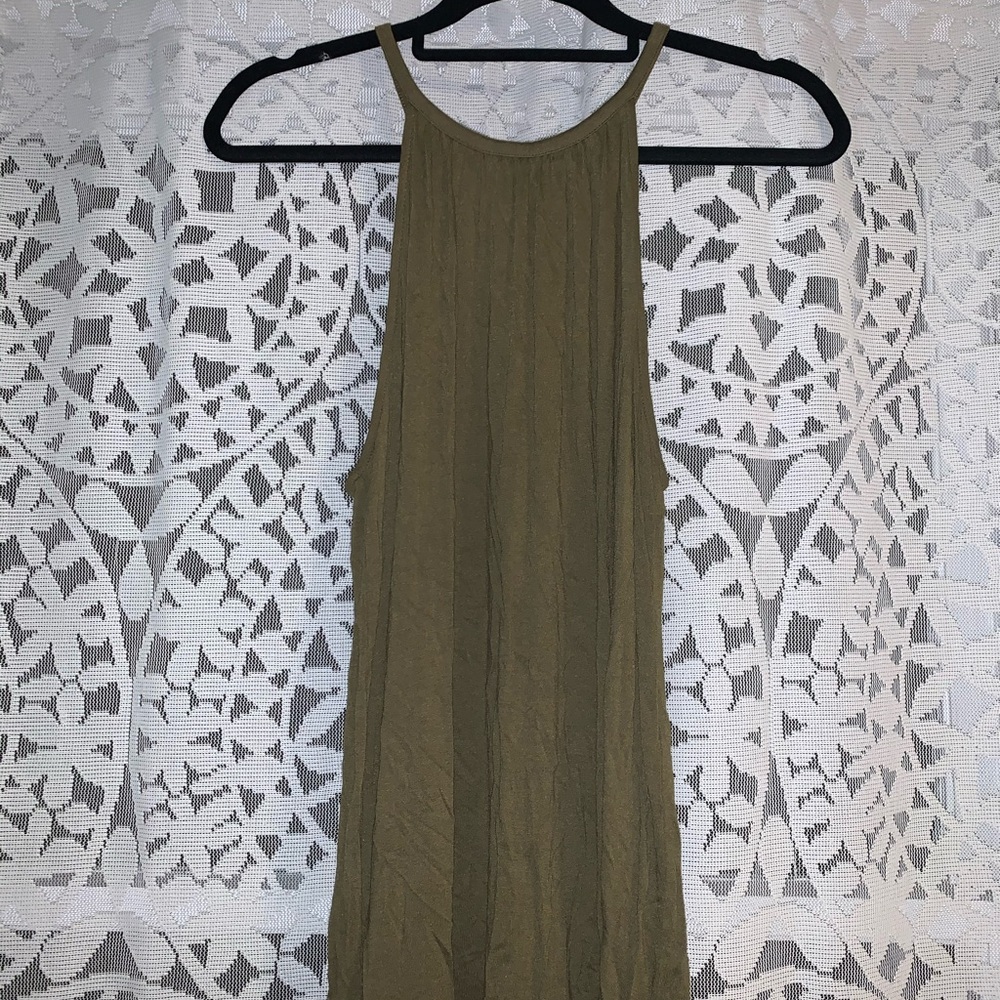 Army Green Halter Neck Top